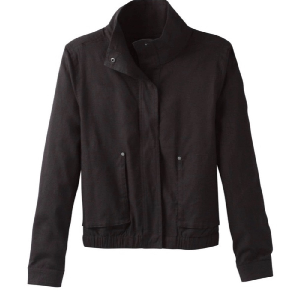 PrAna Snider Jacket - Women's size small black lightweight hemp blend